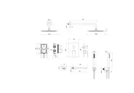 Душевая система Aquatek ОБЕРОН AQ1273CR, Хром