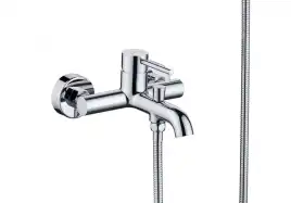 Смеситель для ванны Aquatek Европа AQ1349CR, однорычажный, с коротким изливом, Хром