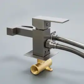 Гигиенический душ со смесителем AVS Cube 811-231-GM, оружейная сталь