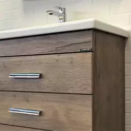 Тумба с умывальником Comforty Никосия 70Н Дуб темный, 00-00008854