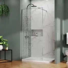 Душевая перегородка Azario Walk-in 100 AZ-275-100-MGR-CBR стекло 13 мм с узором 