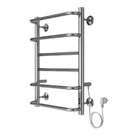 Полотенцесушитель электрический 40х80 Azario Milan П6 AZ90846, диммер справа, Хром