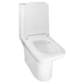 Унитаз напольный Azario Glory AZ-49 безободковый, с бачком и сидением микролифт, Белый глянцевый