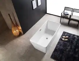 Ванна акриловая Azario LINCOLN 170х80, отдельностоящая, в комплекте с сифоном и металлической рамой, цвет белый (LIN17080)