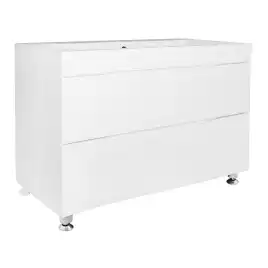 Тумба с раковиной Azario Эстима 100 CS00094590, напольная, Белая глянцевая