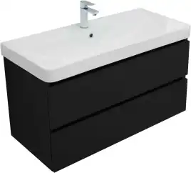 Тумба под раковину Aquanet Вега 2.0 100 черный, подвесная, 337951