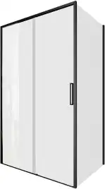 Душевой уголок Aquanet Pleasure Evo 120x100 AE65-120x100-BT профиль черный, прозрачное стекло