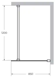 Душевая перегородка CEZARES LIBERTA-L-1-85-120-C-Cr стекло Прозрачное, профиль Хром