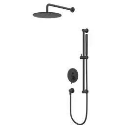 Душевая система для душа WHITECROSS Y black YSET05BL, скрытого монтажа, Черный матовый