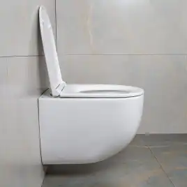 Унитаз подвесной AVS Спутник 801-0038-P-T2-GW безободковый, со смывом Торнадо, белый