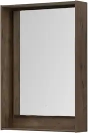 Зеркало Aquanet Милан 60 с подстветкой, сенсорный выключатель, дуб рустикальный, 336398