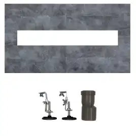 Душевой лоток Azario 50 см AZT3BLACK500 с перфорированной решеткой, Черный матовый