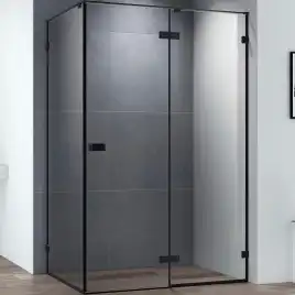 Душевой уголок CEZARES BELLAGIO-AH-1-140/80-C-NERO стекло Прозрачное, профиль Черный