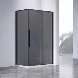 Душевой уголок Vincea Slim-N 140х80 VSR-4SN8014CGB, профиль черный, стекло Тонированное