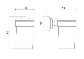Стакан для ванной Aquatek Классик AQ4527PG, Золото глянцевое