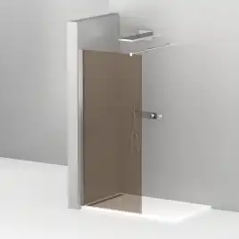 Душевая перегородка CEZARES LIBERTA-L-1-90-BR-Cr стекло Tонированная бронза, профиль Хром