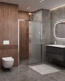 Душевая дверь CEZARES MOLVENO-BF-1-130-P-Cr стекло Матовое рифленая, профиль Хром