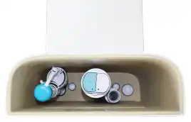 Унитаз напольный Azario Berton AZ-6093 безободковый, смыв Торнадо, с бачком и сидением микролифт, Белый глянцевый