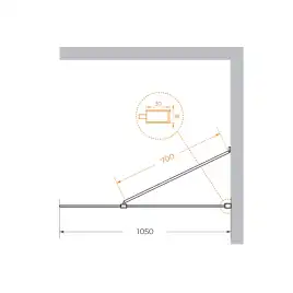 Душевая перегородка универсальная LIBERTA-L-1-TB-105-C-NERO стекло Прозрачное, профиль Черный