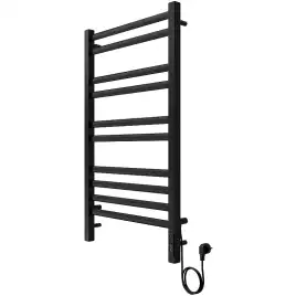 Полотенцесушитель электрический 50х90 Aquatek Поларис П10 AQ EL KO1090BL, диммер справа, Черный муар