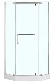 Душевой уголок Loranto  100х100 CS-816S B 100х100х200, стекло Прозрачное, профиль Сатин