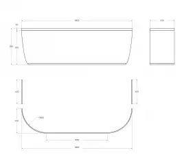 Фронтальная панель CEZARES METAURO-wall-180-SCR-W37