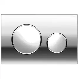 Кнопка смыва AZARIO NEW AZ-017.02 двойная, пластик, хром