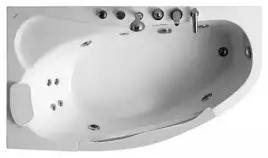 Акриловая ванна Gemy G9046 B L 161х96 с гидромассажем, левая