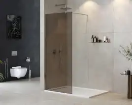 Душевая перегородка CEZARES LIBERTA-L-1-90-120-BR-Cr стекло Tонированная бронза, профиль Хром