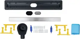 Душевой лоток Allen Brau Infinity 9.50004.SS 650 мм с решеткой под плитку, Хром матовый