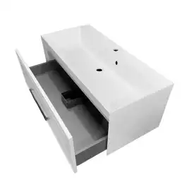 Тумба с раковиной Azario Belloni 80 CS00098072, подвесная, белая матовая