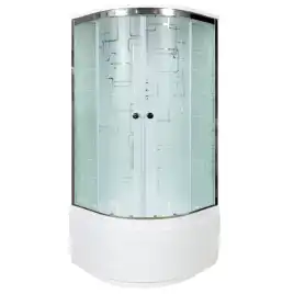 Душевая кабина AvaCan EM5011EL 110x110 см, высокий поддон, с крышей