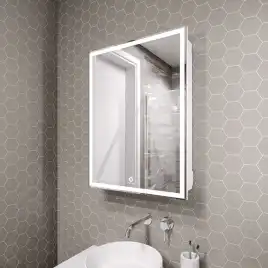 Зеркальный шкаф Grossman МЕРКАДО-60 см правое с LED подсветкой 206018