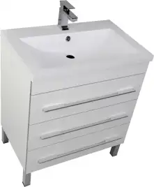 Тумба под раковину Aquanet Верона 75 белый (напольная 3 ящика) 178254