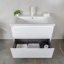 Тумба с раковиной AVS Гармония 80 белая, N821-07-800WG-01-810WG