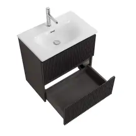 Тумба под раковину BelBagno UNO-MINI-600-2C-SO-GSO подвесная, Темно-Серый Матовый