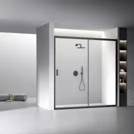 Душевая дверь Veconi Vianno VN-60B 170 см, VN60B-170-01-C5, профиль Черный, стекло Прозрачное