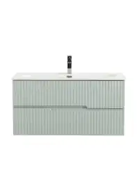 Тумба под раковину Cezares DUET-N 100 см, DUET-N-1000-2C-SO-VPR-P , Зеленый жемчужный