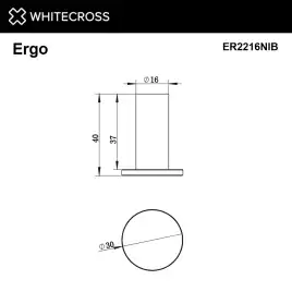 Крючок Whitecross ERGO nickel brushed, ER2216NIB, Никель брашированный