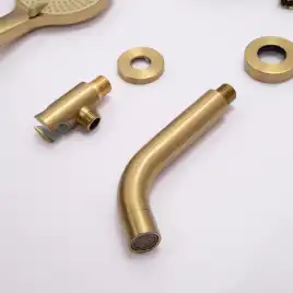 Встраиваемая душевая система AVS SLIMMER 811-141-BG с изливом, брашированное золото