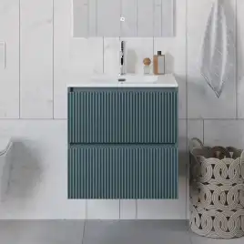 Тумба под раковину BelBagno UNO-600-2C-SO-AO подвесная, Голубой Матовый