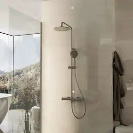 Душевая система  Vincea Rondo VSFS-1R0GM VSFS-1R0GM для душа без излива, вороненая сталь