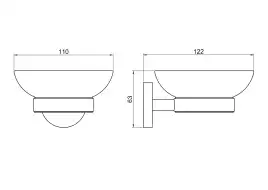 Мыльница для ванной Aquatek Бетта AQ4603MB, Черный матовый
