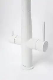 Смеситель для кухни AVS PureRiver 811-160-MW, Г-образный излив, белый матовый