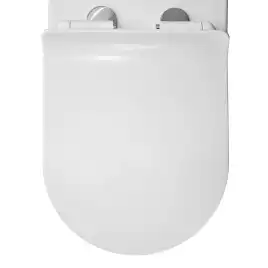 Унитаз напольный Azario FRENTO AZ-2311 безободковый, с бачком и сидением микролифт, Белый глянцевый