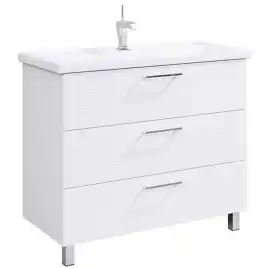 Тумба с раковиной напольная Aqwella Manchester 100 см, MAN01103, цвет Белый
