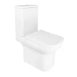 Унитаз напольный Azario Alba AZ-8323 безободковый, с бачком и сидением микролифт, Белый глянцевый