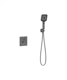 Душевая система  Vincea Inspire VSFW-3I21MT4GM VSFW-3I21MT4GM  с термостатом, встраиваемая, вороненная сталь