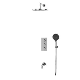 Душевая система для ванны WHITECROSS Y chrome YSET11TOPCR, термостатическая, скрытого монтажа, Хром