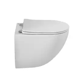 Унитаз подвесной BelBagno AMANDA-TOR BB051CH-TOR-FC/SC, безободковый с сиденьем и смывом TORNADO